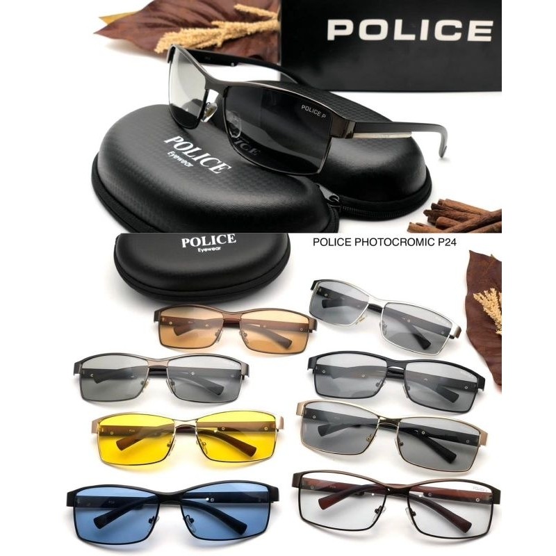 PROMOOO  KACAMATA LENSA PHOTOCEOMIC PRIA POLICE P24 KACAMATA KEKINIAN