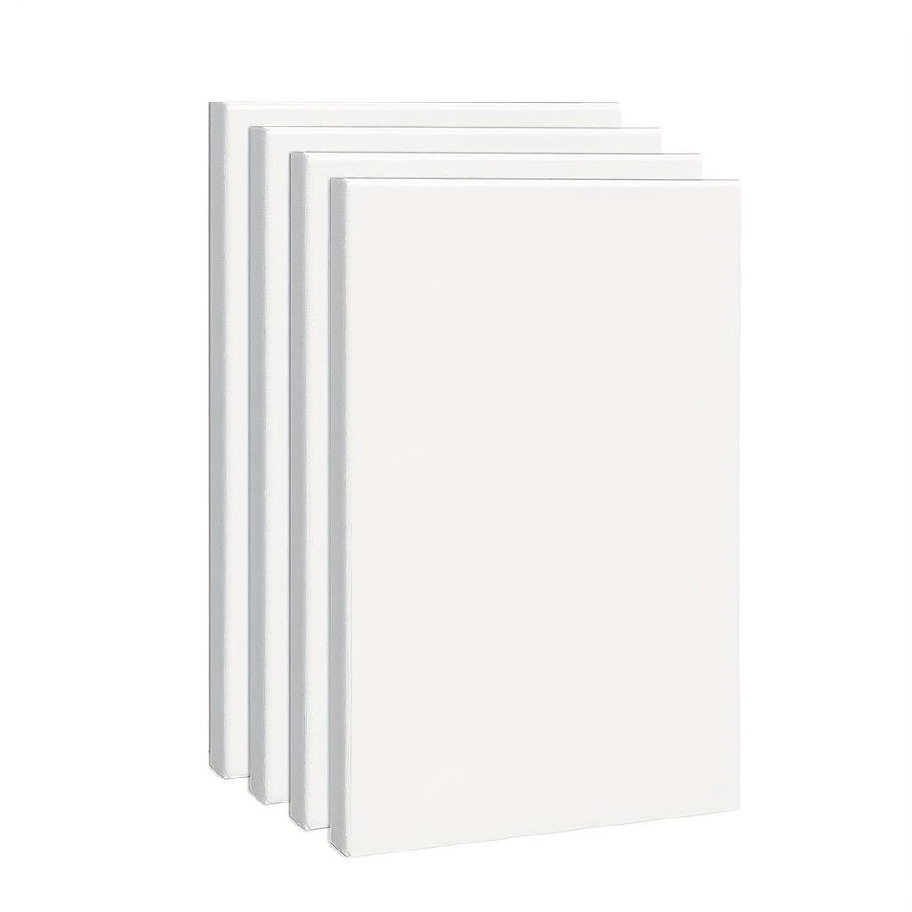 

4pcs Paint Canvases For Painting, 8 X 12 Inches, Acid Free Canvases , For Adults And Teens, White Blank Flat Canvas Boards