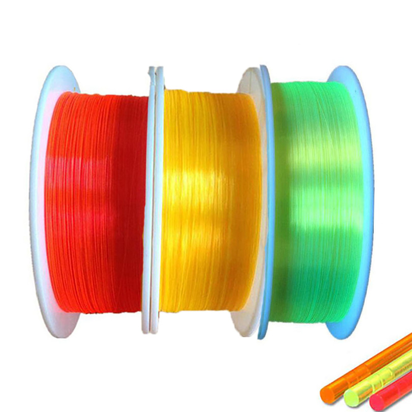 1M Fluorescent Fiber Optic Cable Optic Fiber Rod 1.0mm 1.5mm 2.0mm Red Neon Ultra Optic Fiber Lighti