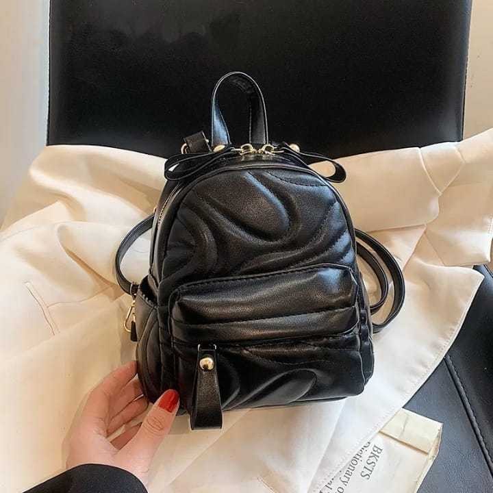 Tas ransel mini kulit sintetis remaja wanita Ransel korean style