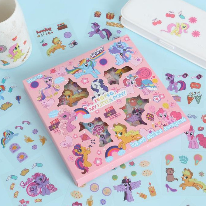 

Stiker Momo Nono & Cici Lotso, My Little Pony, Pincess Isi 100 Lembar