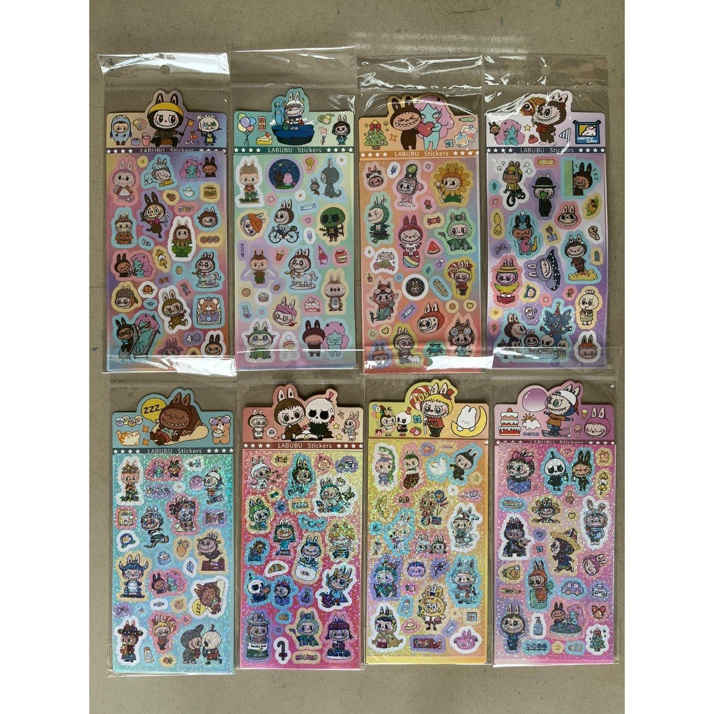 

Sticker Sanrio Hologram Stiker Cinamonrol Labubu Popmart Stiker Labubu Hologram Besar