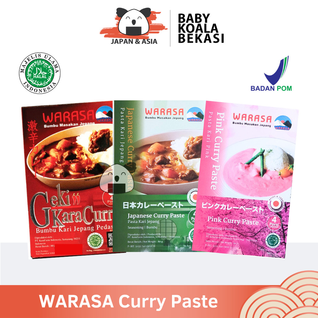 

WARASA Japanese Curry Kare jepang 80 g Halal │ Bumbu Nasi Kari Japan Curry -BKS