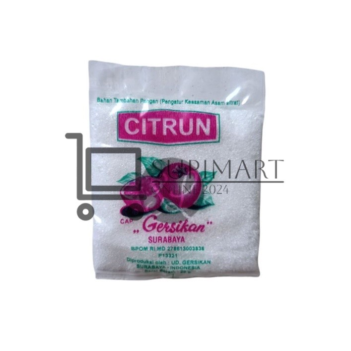 (5PC) CITRUN Citric Acid Asam Sitrat Gersikan 20 Gram