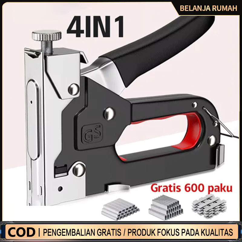 

Gratis 600 paku 3 In 1 Pistol Kuku Pistol Stapler Konstruksi Konstruksi Furnitur DIY Pelapis Pelapis Pistol Stapler Multifungsi Pistol Stapler Dekorasi Rumah Alat Pertukangan