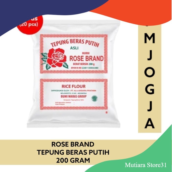 

Rose Brand - Tepung Beras Putih 500 gram 200gr - TBeras 200GRAM