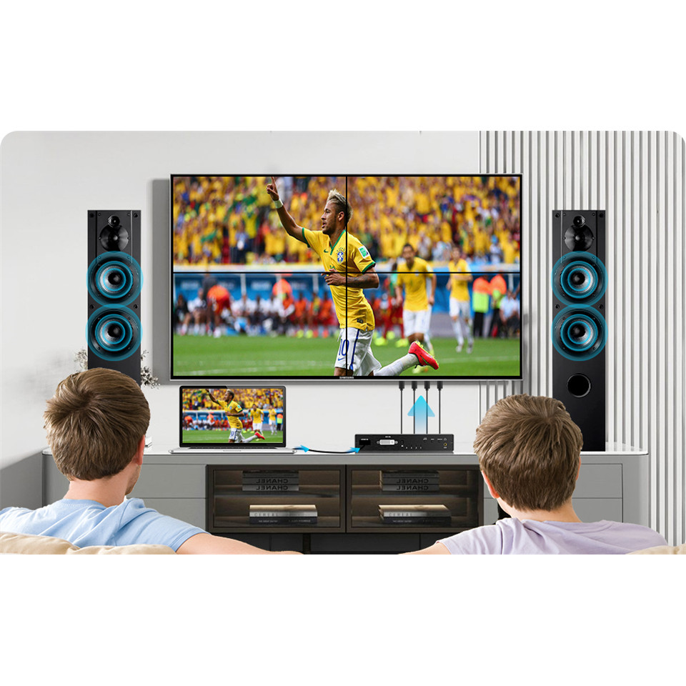 2x2 Video Wall Controller Processor 1x2 1x3 1x4 2x1 3x1 4x1 4K DVI HDMI video wall controller TV Vid