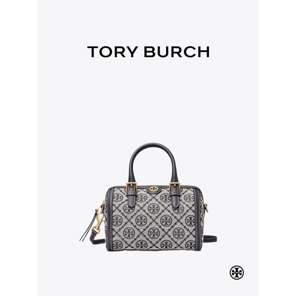 TORY BURCH T MONOGRAM Mini Jacquard Barrel Boston Bag Women's Bag 82939