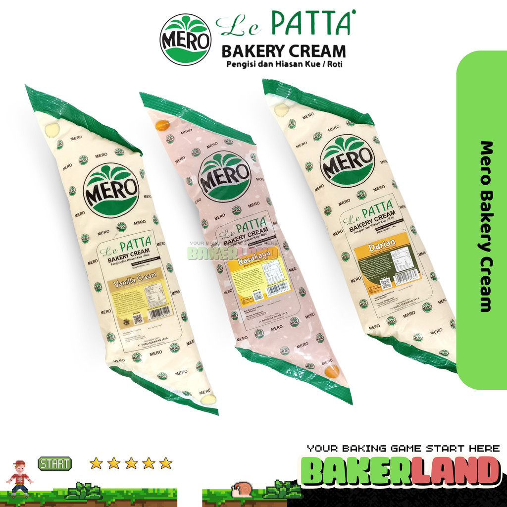 

Mero Le Patta Bakery Cream 1kg / Mero Le Patta Bakery Cream Bahan Isian Roti Kue / Bakery Cream / Bahan Isian Roti Kue / Filling Roti Donat / Mero Le Patta Filling