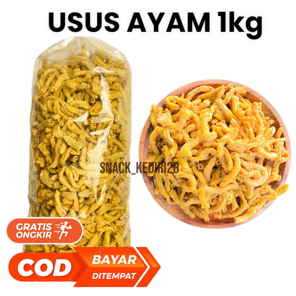 

Keripik Usus Krispi Kemasan 1Kg Usus Crispy Renyah 1Kg | bintang snack kediri