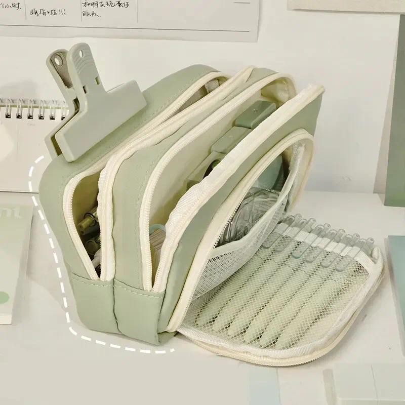 

Girl Large Capacity Aesthetic Pencil Bag School Cases Cute Stationery Holder Bag Zipper Pencil Pouch Student School Supplies