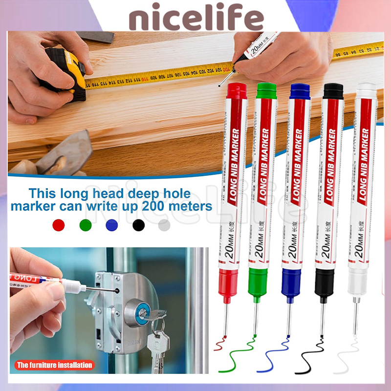 

Spidol Long Nib Tip Marker / Sepidol Tukang Alat Tulis / Spidol Marker Serbaguna