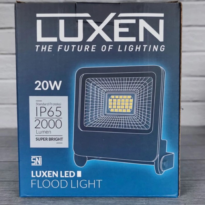LUXEN LAMPU SOROT LED FLOOD LIGHT 20W 20 WATT BAGUS ANTI AIR