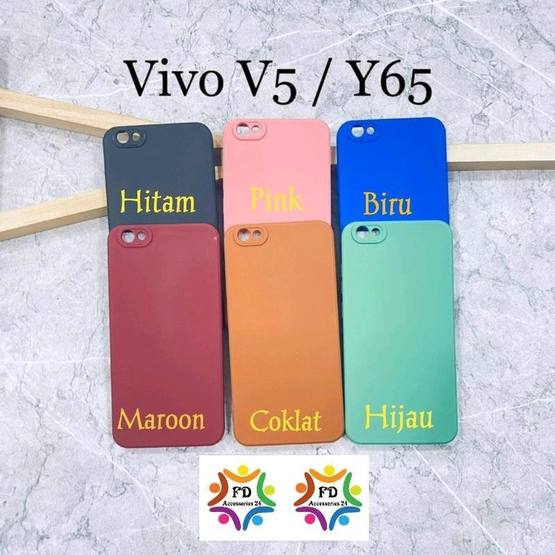 SoftCase Macaron Untuk Hp Vivo V5 Y65 1601 1719 Tpu Procamera Hitam