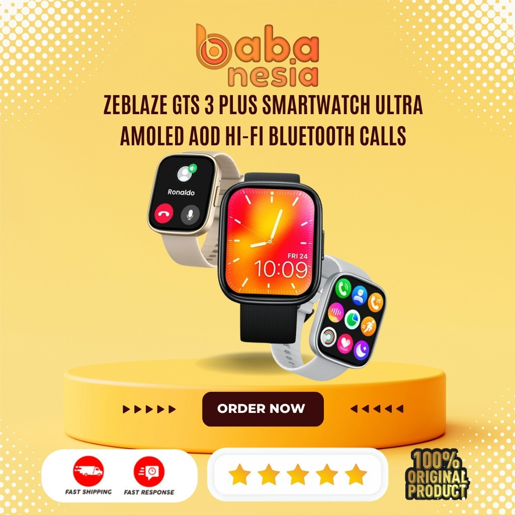 ZEBLAZE GTS 3 Plus SmartWatch Ultra AMOLED AOD Hi-Fi Bluetooth Calls