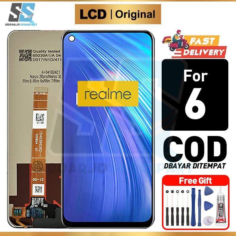 LCD Realme 6 Original Fullset Murah Ori hp Touchscreen Compatible For Glass Touch Screen Digitizer
