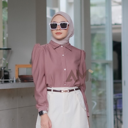 [Aruna] Ootd - Shirt / Top Cotton Madonna / Atasan Wanita / Fashion Hijab Muslim