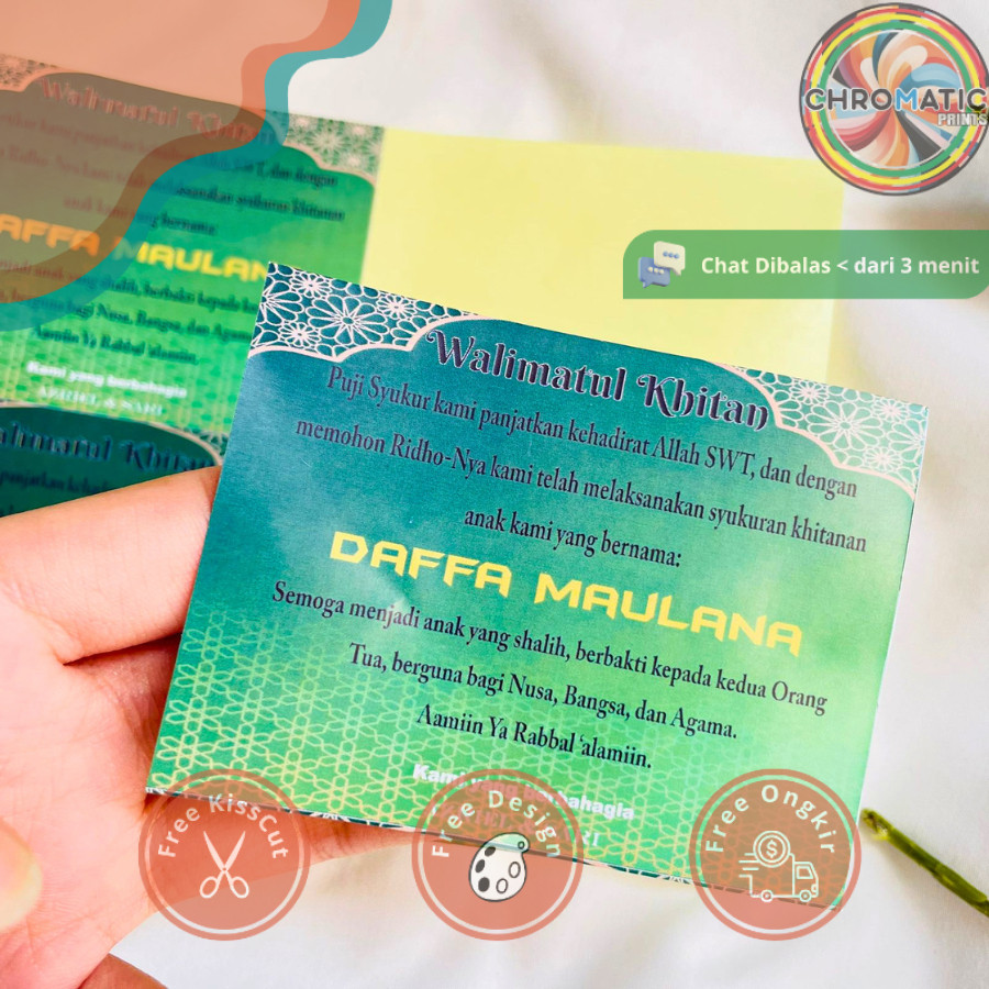 

chromatic Stiker Syukuran Khitanan (PAKAI FOTO) - Stiker Khitan Anak Box Nasi (Langsung Tempel)