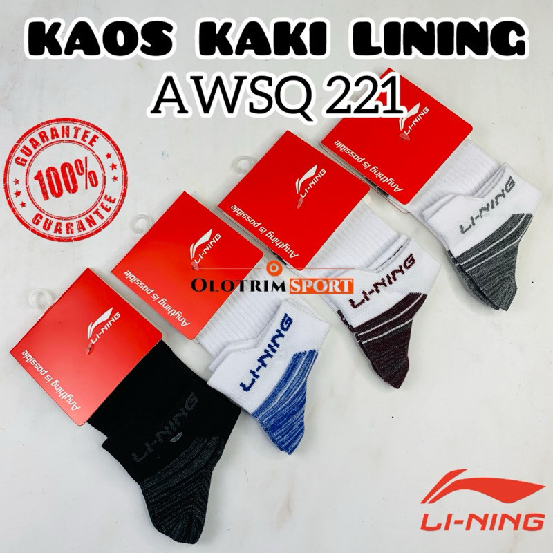 Kaos Kaki Badminton Lining AWSQ221 100% ORIGINAL LINING