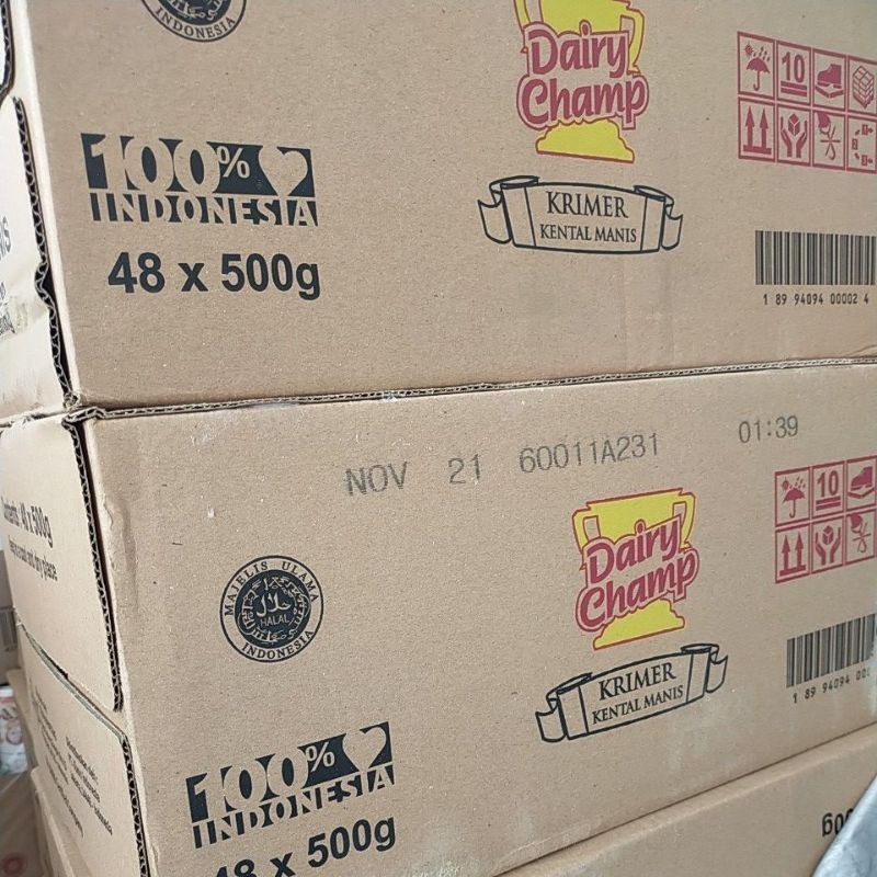 

susu skm dairy champ 480 gr per 1 karton/susu kental manis 480 gram/dairy champ