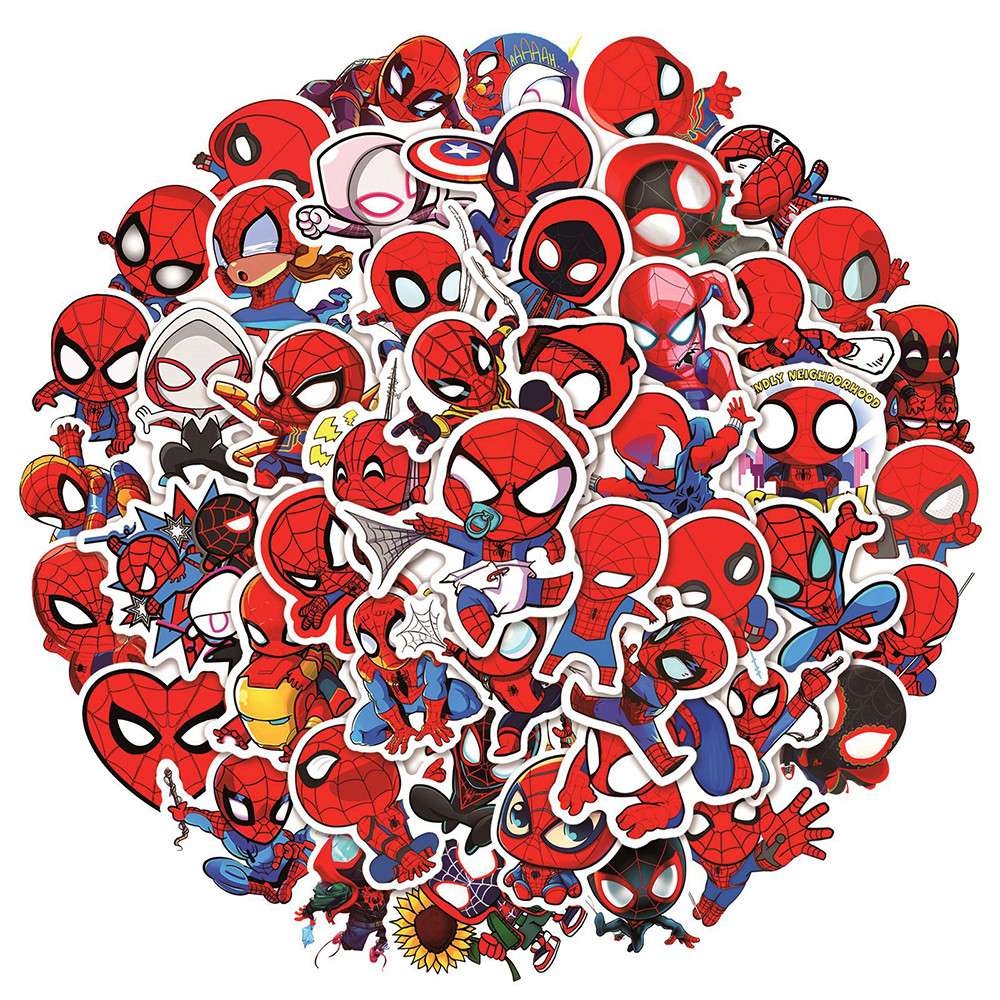 

10/30/50PCS Disney Super Hero Spiderman Cartoon Stickers DIY Guitar Laptop Luggage Skateboard Graffiti Decals Fun for Kid Toys