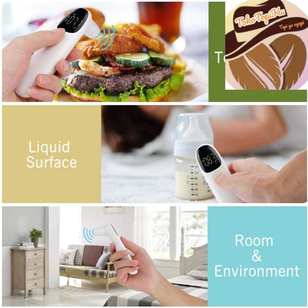 Premium Termometer alat ukur suhu anak bayi Thermometer Gun Digital Infrared Badan Dahi Telinga
