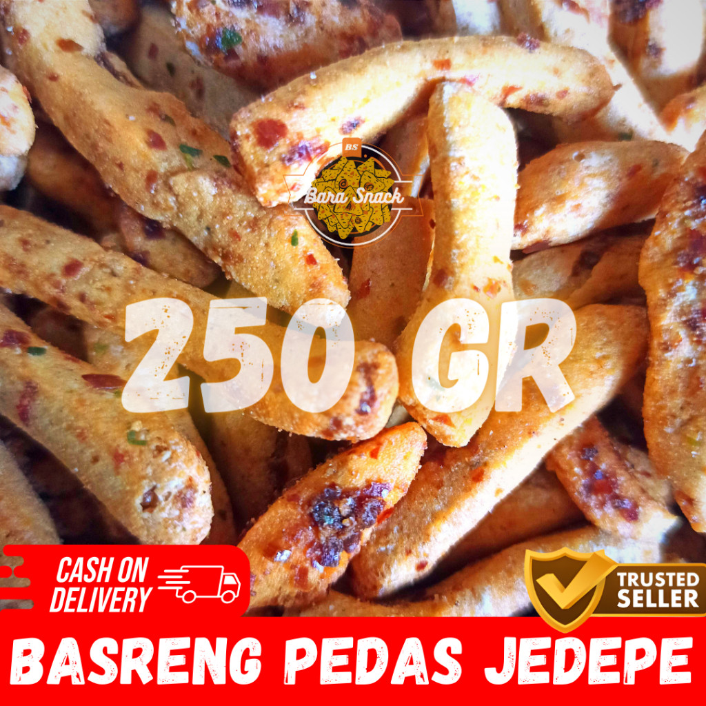 

[ 250gr ] Basreng / Bastik Pedas Super Cap JEDEPE / Camilan Snack Kiloan Murah