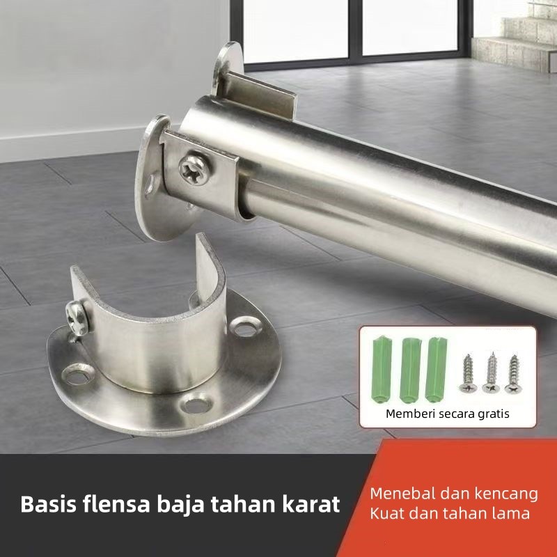 Bracket Pipa Gantungan Baju 25 / 32mm Bracket Pipa Besi Kuping Gantungan Lemari