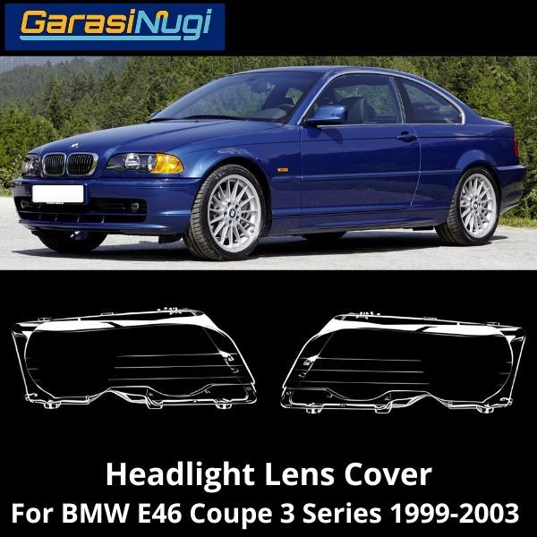 Mika Headlight For BMW E46 Pre-LCI Coupe Lens Cover Lampu Depan 318