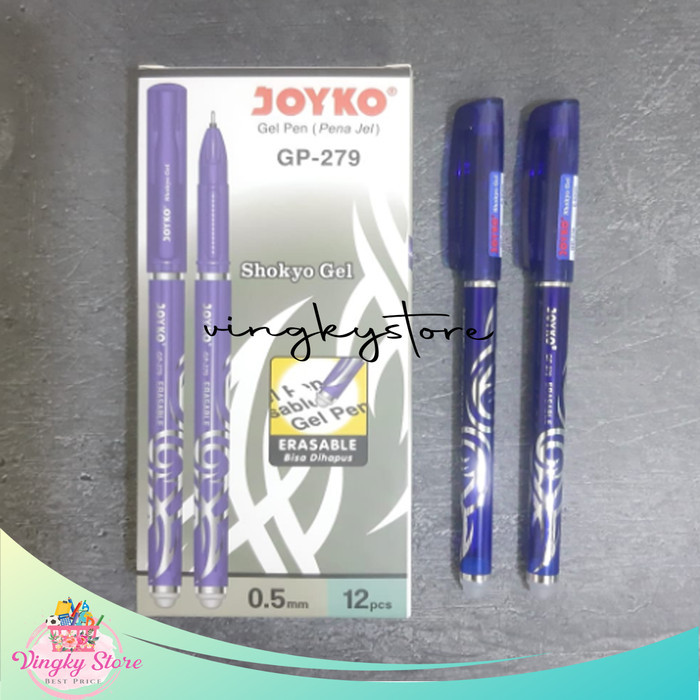 

[Promo]BEST Pulpen / Pen Gel Joyko Shokyo Erasable GP-279 (Pen Bisa Hapus) 1 pack - Biru