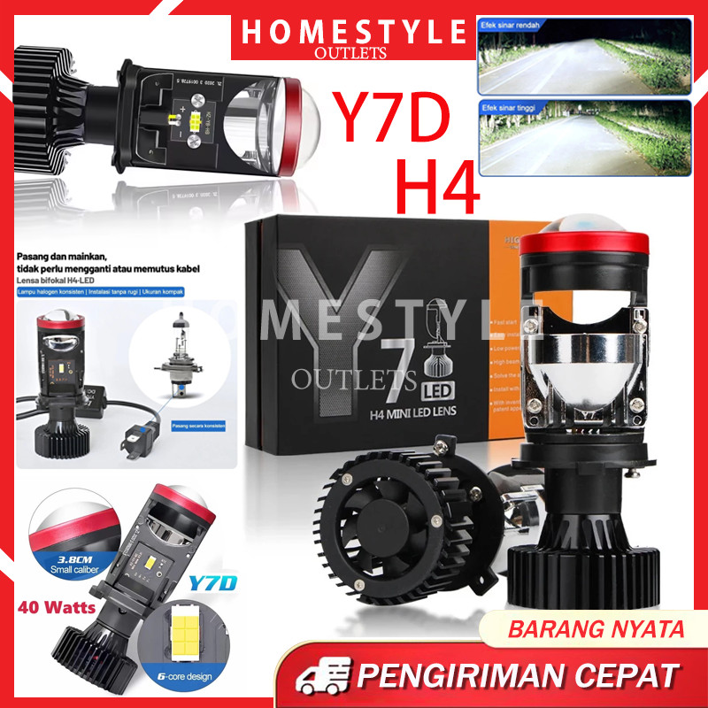 Mini Projector H4 Lampu Led Mobil H4  45 Watt Lampu Led Y7d H4