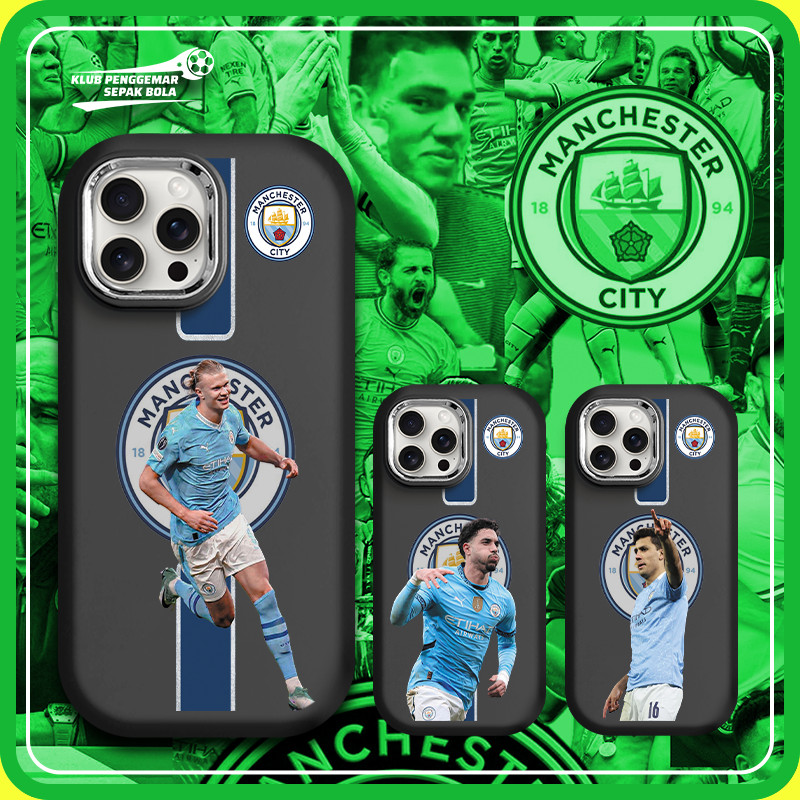 iPhone Manchester City MCI Casing soft sepak bola Kontes Estetis Tekstur Mode Bintang cantik Kolase 
