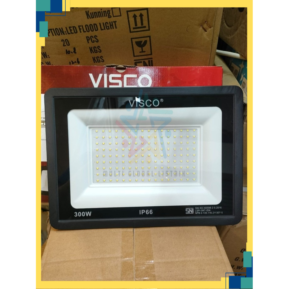 LAMPU SOROT LED VISCO 300W / LAMPU TEMBAK LED / FLOOD LIGHT IP66 300 WATT
