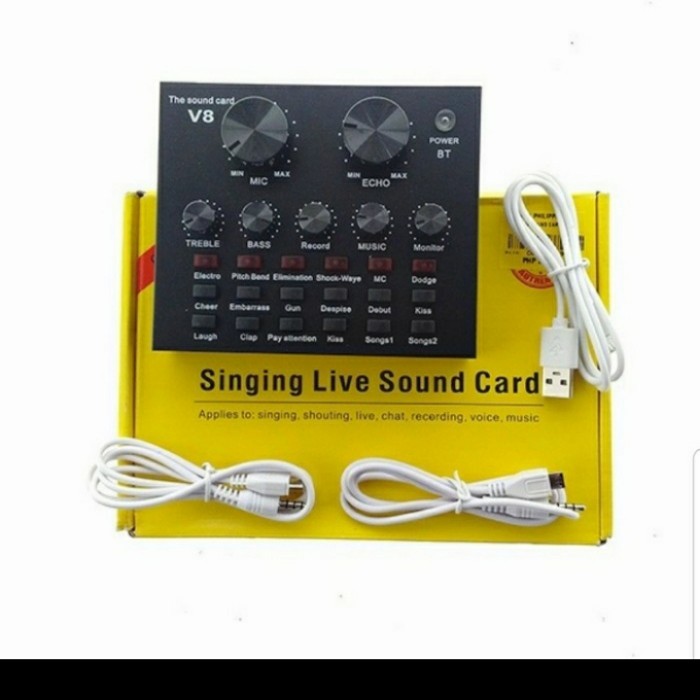 soundcrad v8 mini mixer audio external usb bluetooth