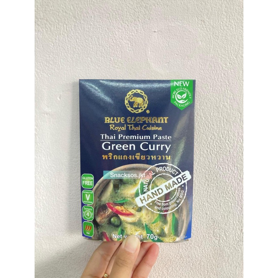 

BLUE ELEPHANT ROYAL THAI CUISINE PREMIUM PASTE GREEN CURRY / RED CURRY / YELLOW CURRY / MASSAMAN CURRY / TOMYUM CHILI PASTE / PREMIUM SOUP PASTE TOM KHA / TOM YAM THAILAND - GREEN CURRY, BE