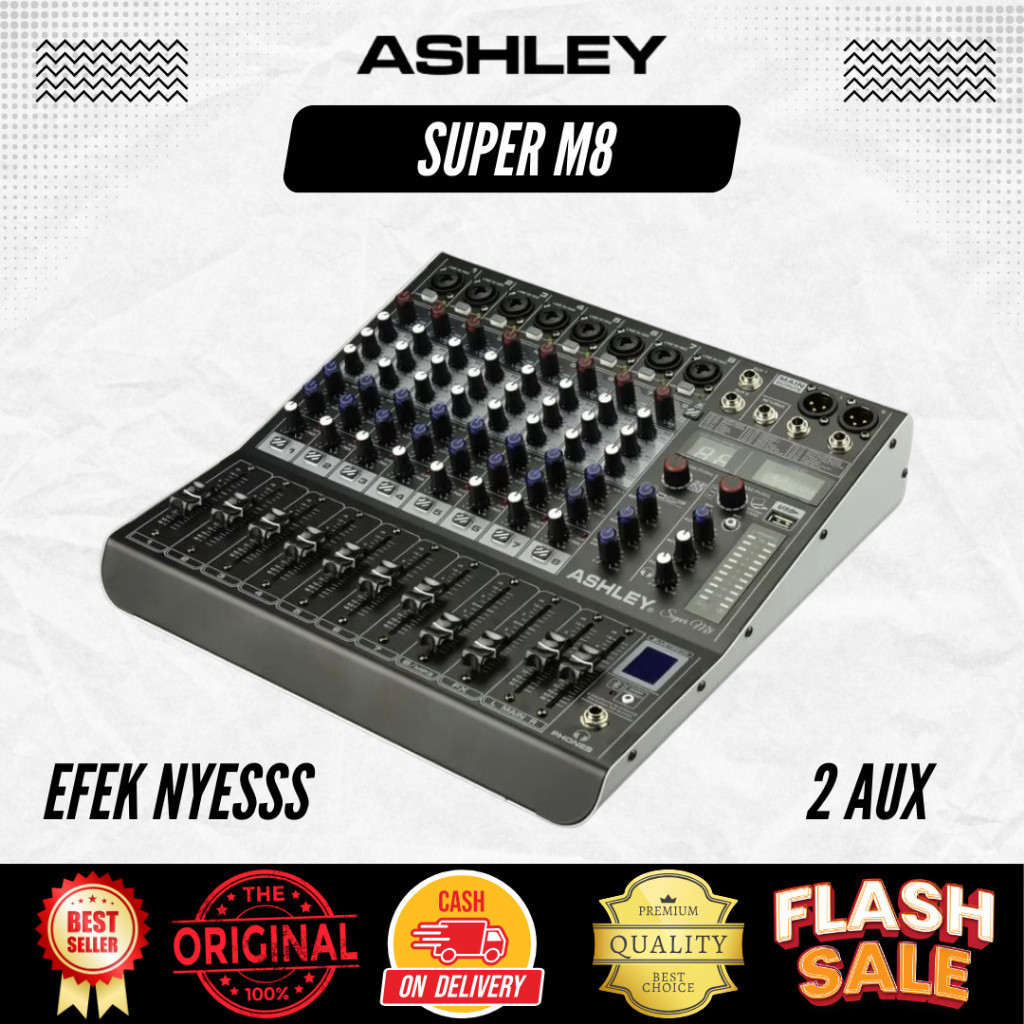 Mixer 8 Channel Ashley Super M8 Original Ashley