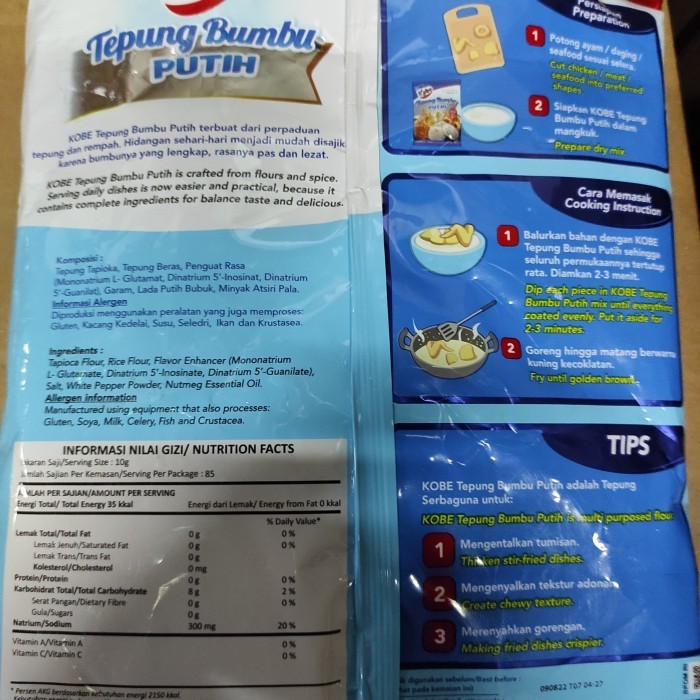 

kobe tepung bumbu putih 850gr pack