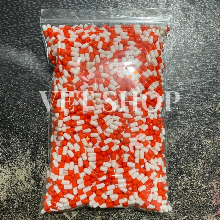 CANGKANG KAPSUL KOSONG NO 4 ISI 1000 PCS CAPSUL CAPSULE CANGKANG KAPSUL - PUTIH OREN as as