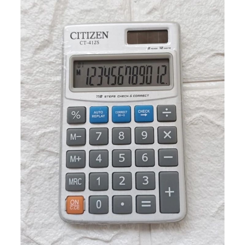 

TSB KALKULATOR 12 DIGIT CITIZEN CT412 S CHEK CORRECT/KALKULATOR DISPLAY 12 DIGIT