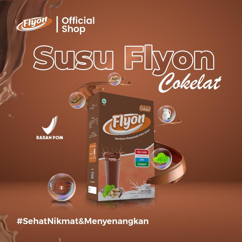 

Susu Flyon Rasa Cokelat Penambah Nafsu Makan Tinggi Kalori & Protein 200gr