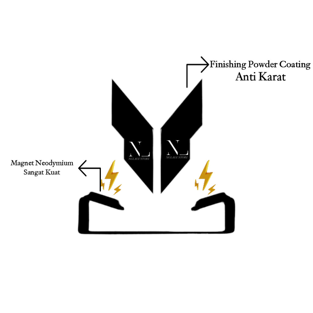 Bracket Dudukan Plat Nomor Magnet Motor Honda BEAT Universal