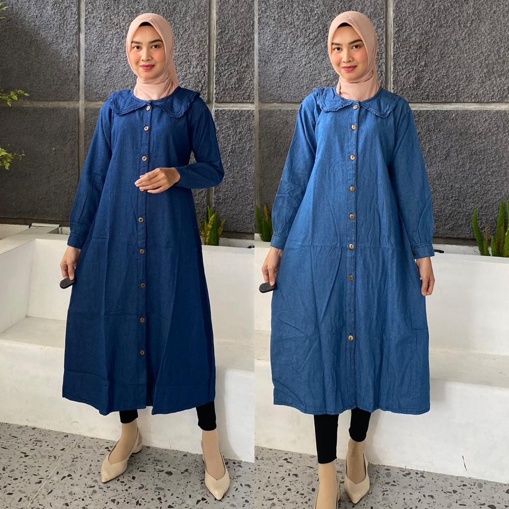 DAVIANDRA MIDI DRESS - JEANS WASH