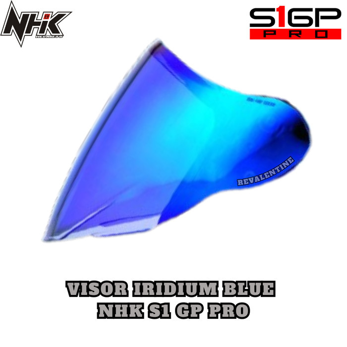 VISOR IRIDIUM NHK S1GP PRO ORIGINAL | KACA HELM S1-GP PNP R1 MAX ELITE - BLUE