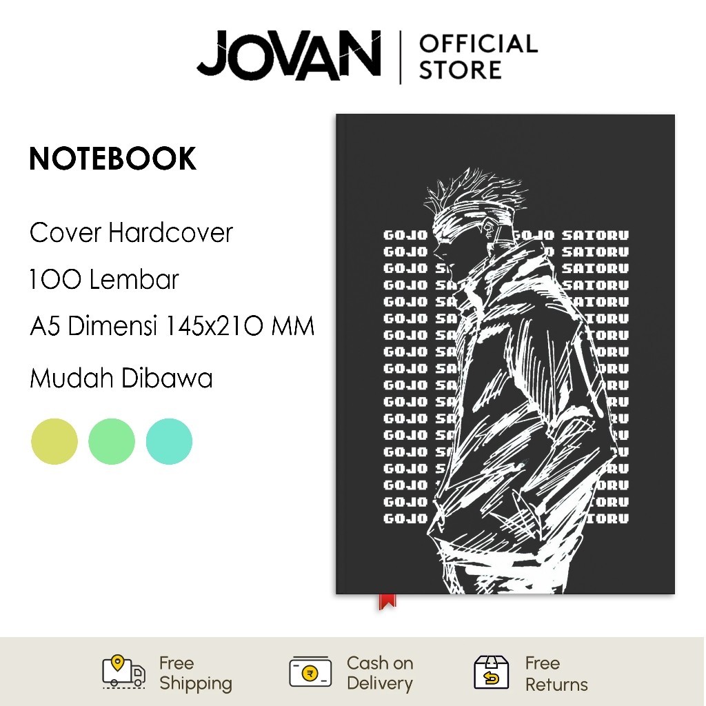 

Notebook Hardcover Custom Satoru Gojo Jujutsu Kaisen 6 Buku Tulis Catatan Note Agenda Planner Jurnal Diary Notebook Anime