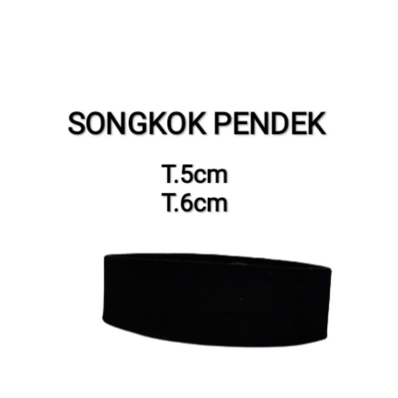 SONGKOK/PECI/KUPIAH HITAM POLOS AC TINGGI 5CM DAN 6CM.