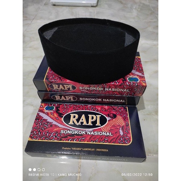 Songkok Hitam/Peci Hitam Tinggi 9cm dan 10cm