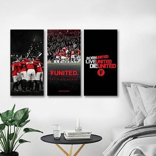 Poster Manchester United | Wall Decor Man Utd Edition | Hiasan Kamar Tidur Kayu MU Bola