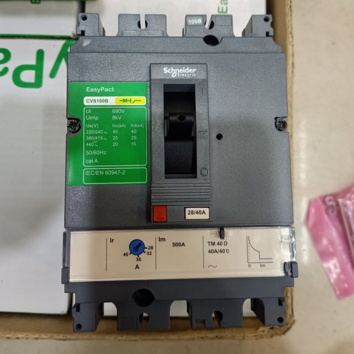 mccb CVS100B 40A 3P SCHNEIDER ORIGINAL