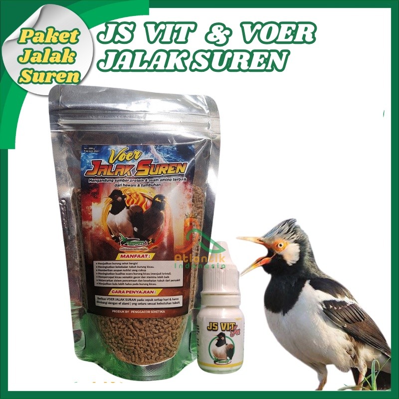 [PAKET HEMAT JALAK SUREN] JS VIT Joss Multivitamin Burung 10ml + Voer Jalak Suren 200g