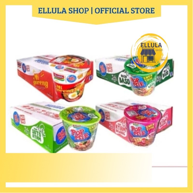

ELLULA Shop - Popmie Pop Mie Mini dan Jumbo Mie Instan Cup Goreng Kuah isi 12 ( 1 Dus )BISA DI MIX